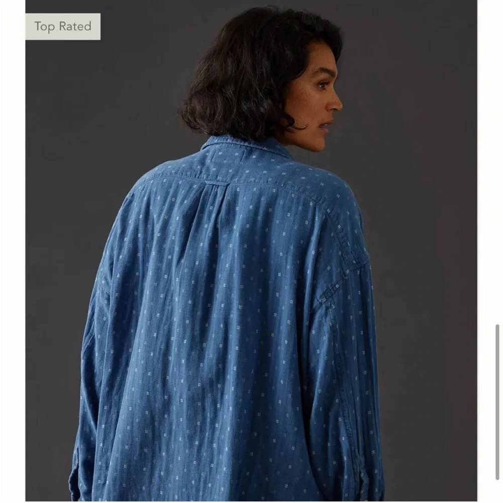 Anthropologie Pilcro Blue Button-down - Picture 7 of 12